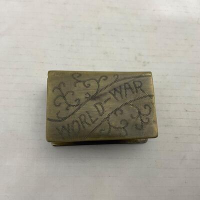 -105- MILITARY | 1917 US Army Infantry Book with Trench Art Book Clip