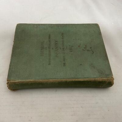 -105- MILITARY | 1917 US Army Infantry Book with Trench Art Book Clip