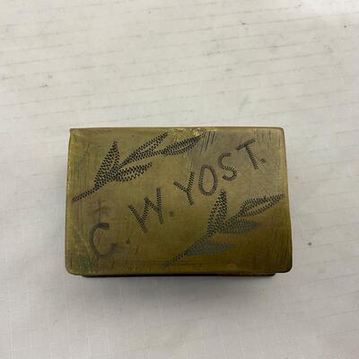 -105- MILITARY | 1917 US Army Infantry Book with Trench Art Book Clip