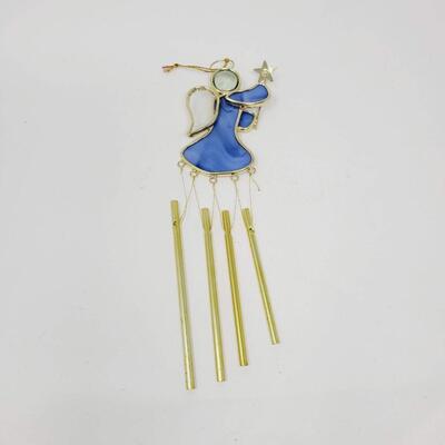 STAINED GLASS ANGEL WIND CHIME