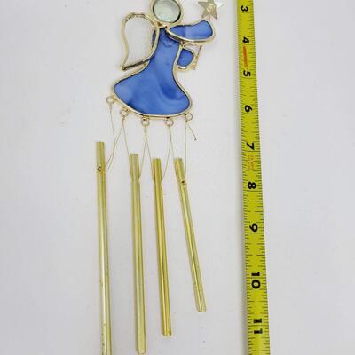 STAINED GLASS ANGEL WIND CHIME
