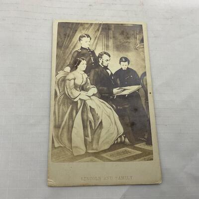 -112- HISTORY | Civil War Era Abe Lincoln with Family CDV