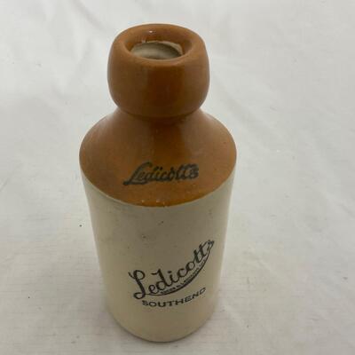 -123- HISTORY | 1800â€™s Ledicottâ€™s Clay Beer Bottle