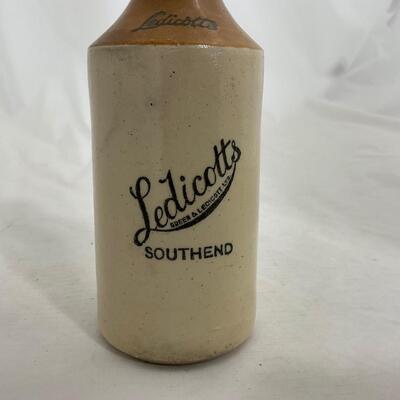 -123- HISTORY | 1800â€™s Ledicottâ€™s Clay Beer Bottle