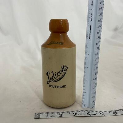 -123- HISTORY | 1800â€™s Ledicottâ€™s Clay Beer Bottle