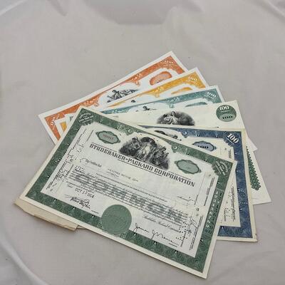 -132- ADVERTISEMENT | Vintage Studebaker Packard Automobile Stock Certificates