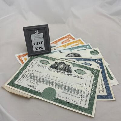 -132- ADVERTISEMENT | Vintage Studebaker Packard Automobile Stock Certificates