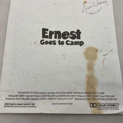 -137- COLLECTIBLE | Autographed Movie Promo Booklet | Ernest Jim Varney