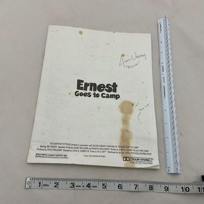 -137- COLLECTIBLE | Autographed Movie Promo Booklet | Ernest Jim Varney