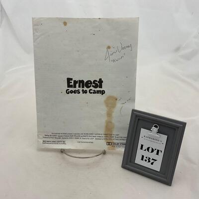 -137- COLLECTIBLE | Autographed Movie Promo Booklet | Ernest Jim Varney