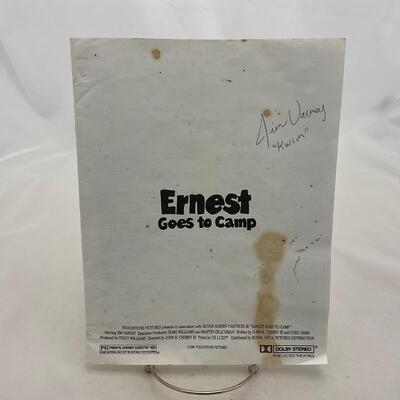 -137- COLLECTIBLE | Autographed Movie Promo Booklet | Ernest Jim Varney