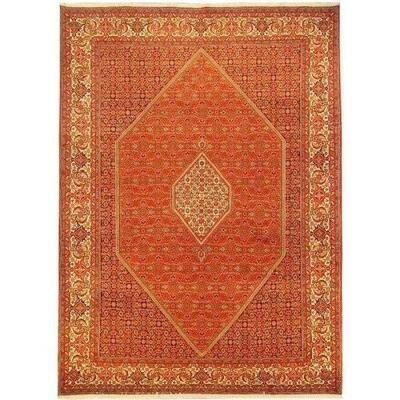 Fine quality,  Persian Hand-Knotted Bidjar Fine Quality Wool & Silk  Rugs, 6' X 9'                         
on Perfect...
