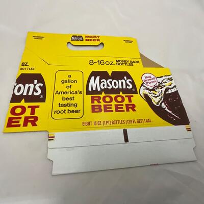-143- ADVERTISEMENT | 1960â€™s New Old Stock Mason Rootbeer Cardboard Cases