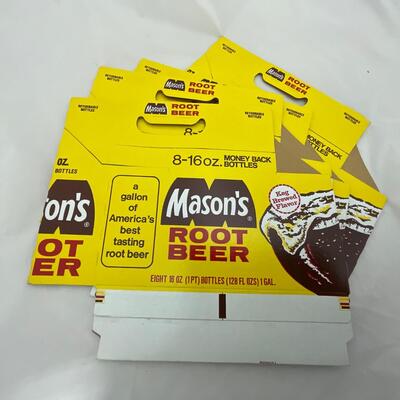 -143- ADVERTISEMENT | 1960â€™s New Old Stock Mason Rootbeer Cardboard Cases