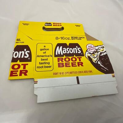 -143- ADVERTISEMENT | 1960â€™s New Old Stock Mason Rootbeer Cardboard Cases