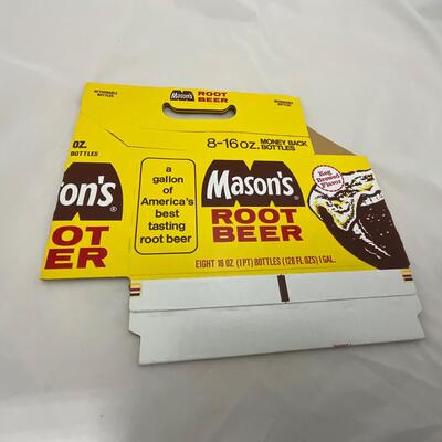 -143- ADVERTISEMENT | 1960â€™s New Old Stock Mason Rootbeer Cardboard Cases