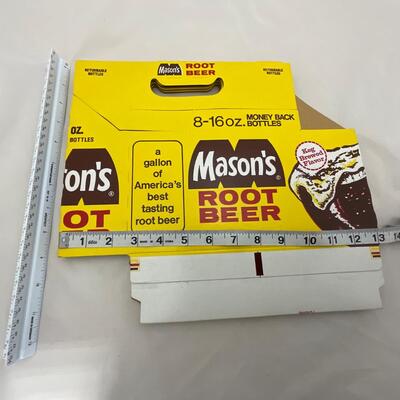 -143- ADVERTISEMENT | 1960â€™s New Old Stock Mason Rootbeer Cardboard Cases