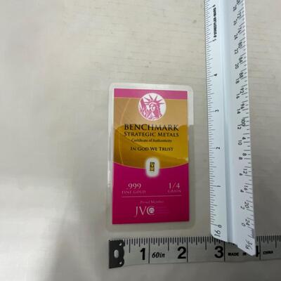-155- CURRENCY | Fraction 1/4 Grain .999 Fine Gold
