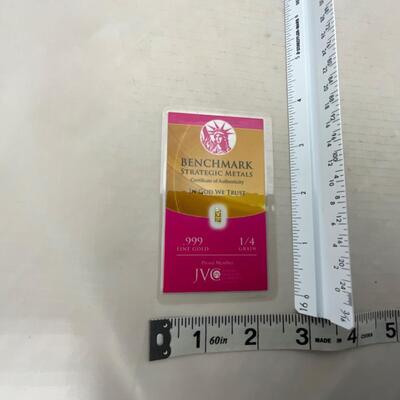 -157- CURRENCY | Fraction 1/4 Grain .999 Fine Gold