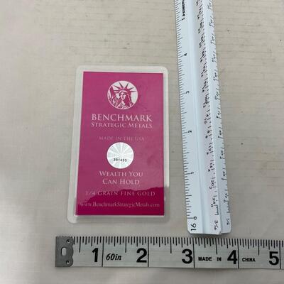 -158- CURRENCY | Fraction 1/4 Grain .999 Fine Gold