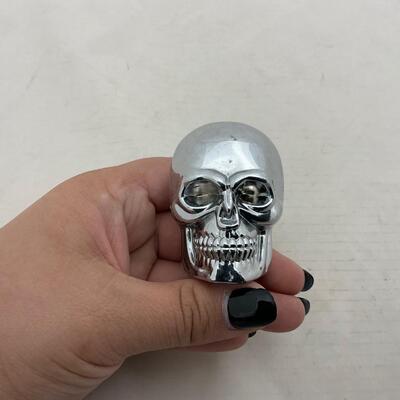 -163- VINTAGE | Metal Skull Knob Car Shifter