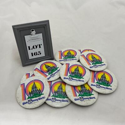 -165- VINTAGE | 1981 Walt Disney World 10th Anniversary Buttons