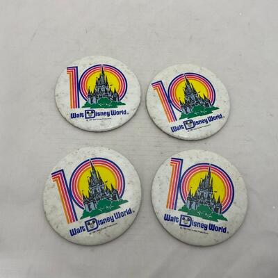 -165- VINTAGE | 1981 Walt Disney World 10th Anniversary Buttons