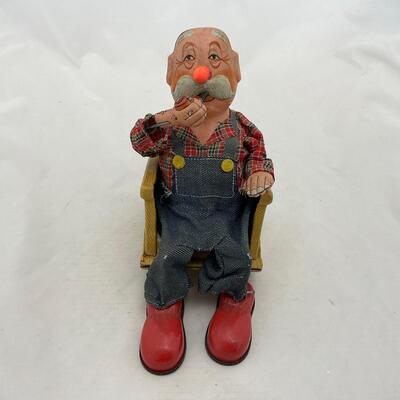 -168- VINTAGE | Smoking Grandpa Toy