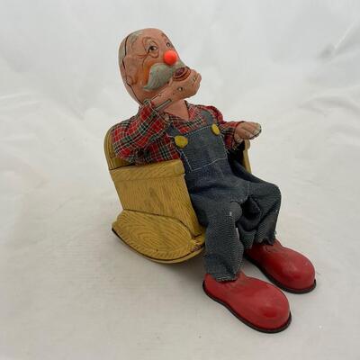 -168- VINTAGE | Smoking Grandpa Toy