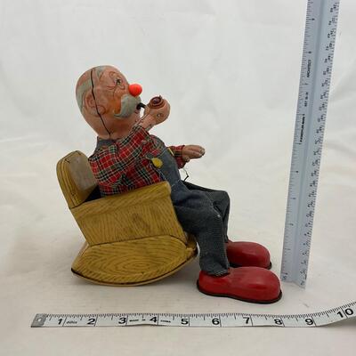 -168- VINTAGE | Smoking Grandpa Toy