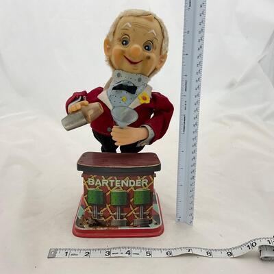 -169- VINTAGE | Tin Bartender Toy