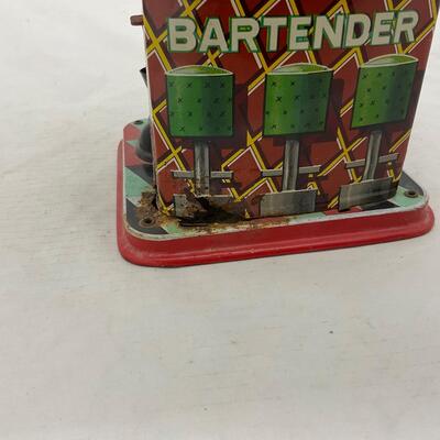 -169- VINTAGE | Tin Bartender Toy