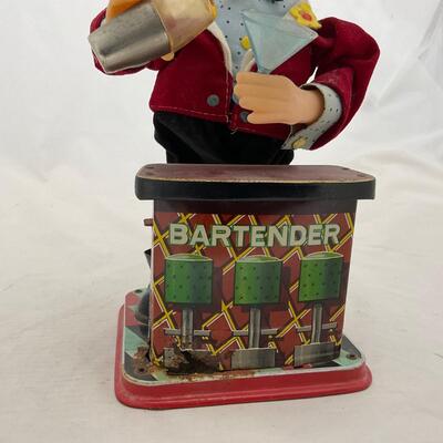 -169- VINTAGE | Tin Bartender Toy