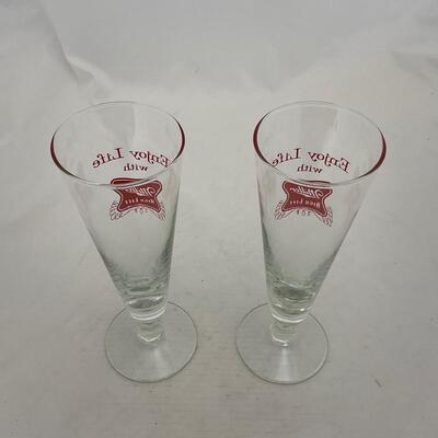 -173- VINTAGE | 1950â€™s Miller High Life Beer Glasses
