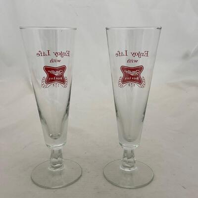 -173- VINTAGE | 1950â€™s Miller High Life Beer Glasses