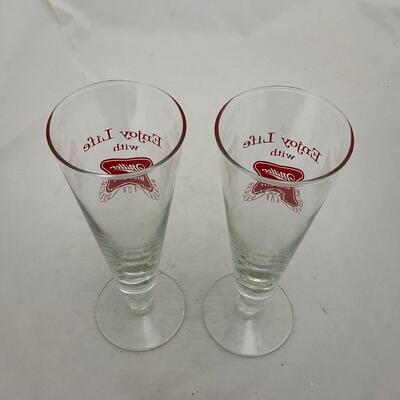 -173- VINTAGE | 1950â€™s Miller High Life Beer Glasses