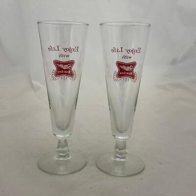 -173- VINTAGE | 1950â€™s Miller High Life Beer Glasses