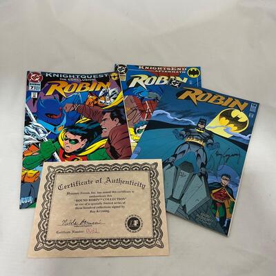 -180- VINTAGE | Autographed Batman Robin Comics By Ray Kryssing