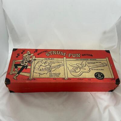 -184- VINTAGE | 1950â€™s Mattel Strum Fun Getar With Box