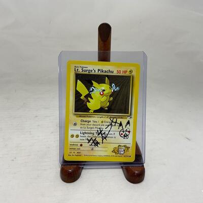-236- POKÃ‰MON | Lt. Surgeâ€™s Pikachu Autographed By Kouki Saitou