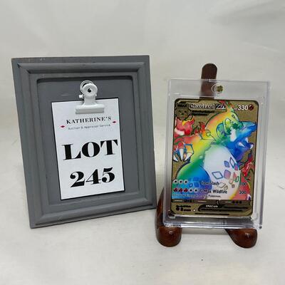 -245- POKÃ‰MON | Gold/Metal Charizard Rainbow VMAX Card