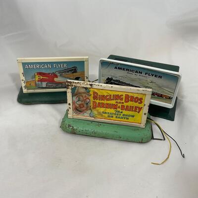 -267- TRAINS |  1950â€™s American Flyer Model Train Billboards