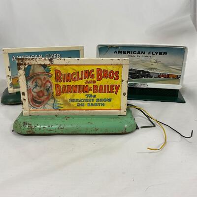 -267- TRAINS |  1950â€™s American Flyer Model Train Billboards
