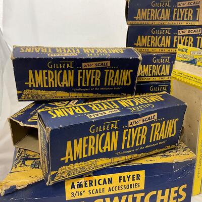 -272- TRAINS | Vintage American Flyer Empty Model Rail Road Boxes