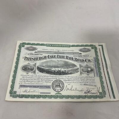 -282- TRAINS | Vintage Rail Road Stock Certificates