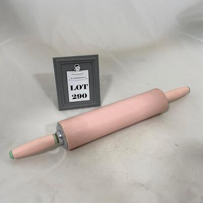 -290- VINTAGE | Mid Century Pink Rolling Pin