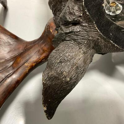 -296- VINTAGE | North American Moose Trophy Head Wall Sculpture