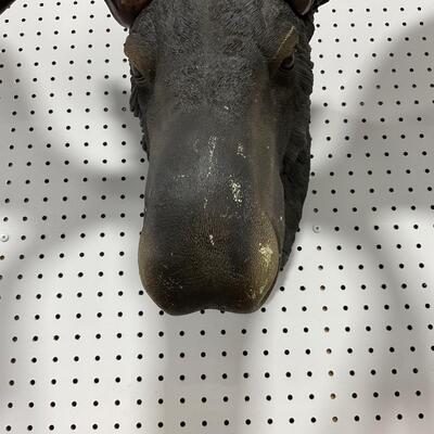 -296- VINTAGE | North American Moose Trophy Head Wall Sculpture