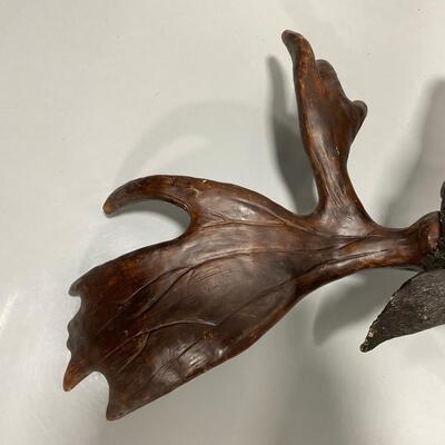 -296- VINTAGE | North American Moose Trophy Head Wall Sculpture