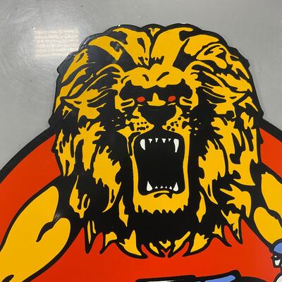 -299- VINTAGE | Large Heavy Metal Lions Drag Strip Sign
